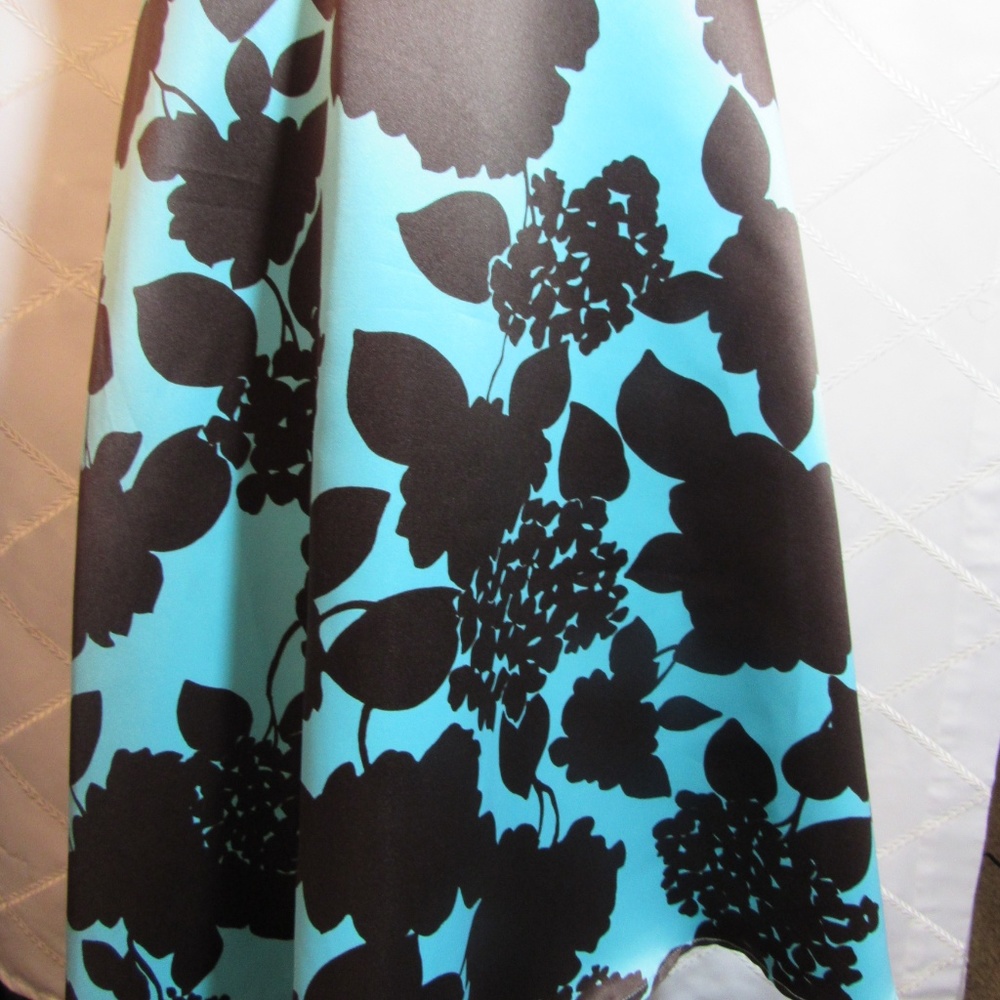 Mica Turquoise and Brown Dress - Picture 3 of 7